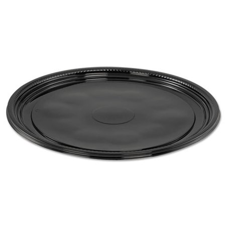 GOLDENGIFTS 12 in. dia Caterline Casuals Thermoformed Platters, Black GO1893759